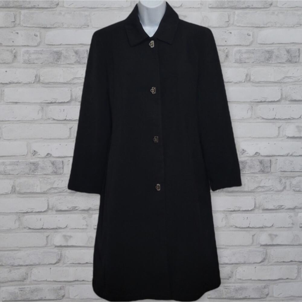 Regent Park Black Trench Coat Toggle Closure Womens Small